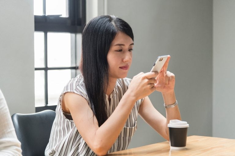 women using mobile phone